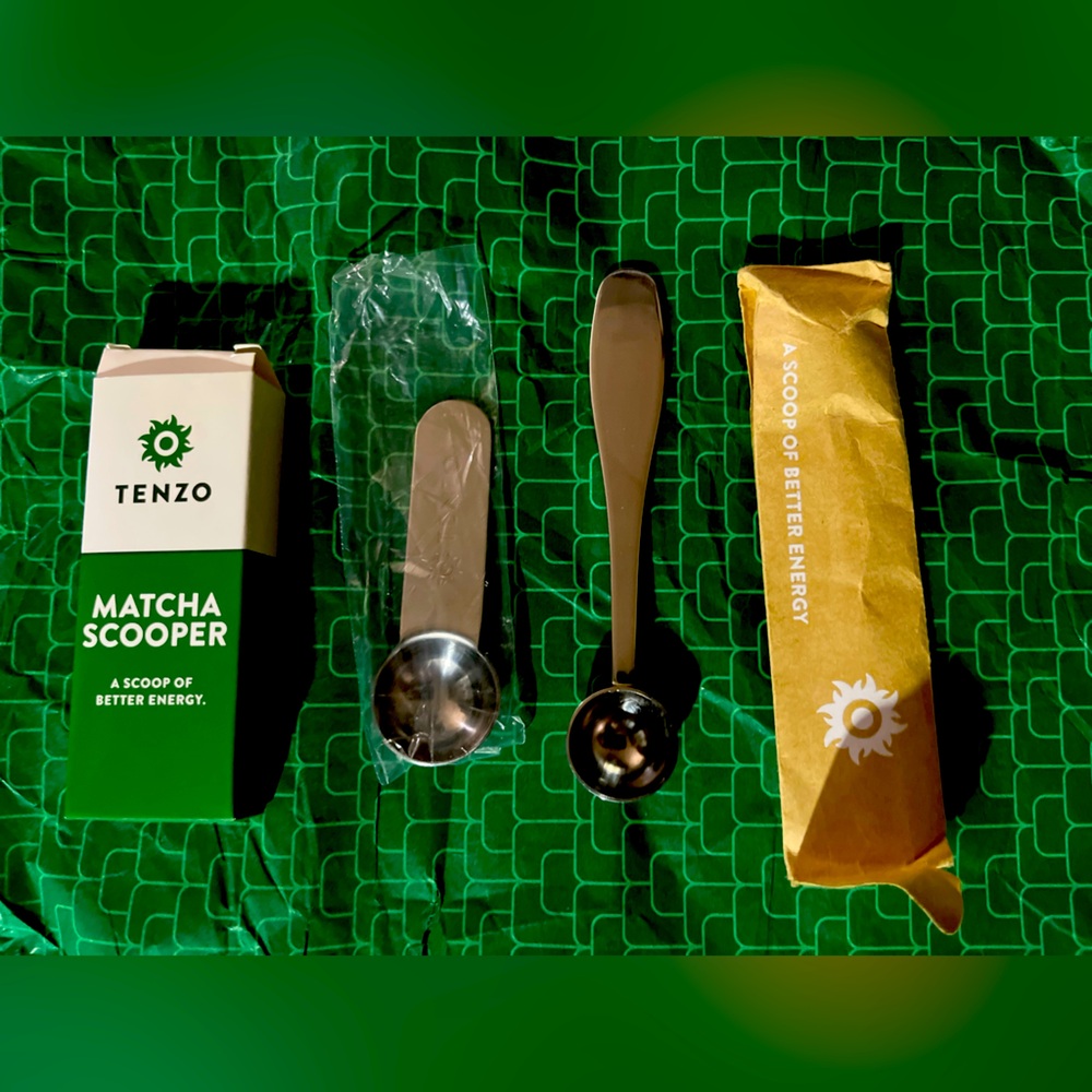 Brand new! Tenzo brand, Matcha 2 piece set metal teaspoon, all purpose. 💚